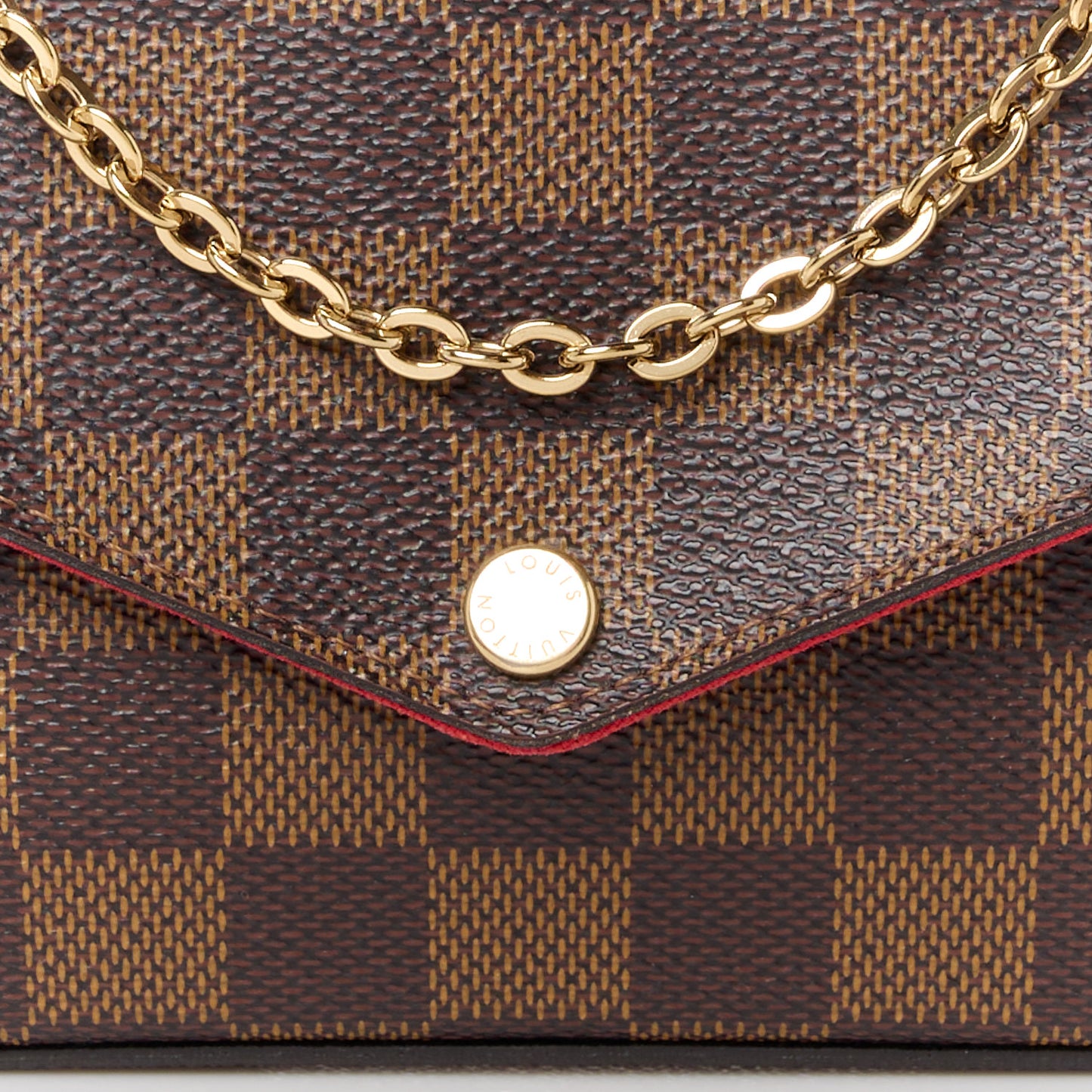 Damier Ebene Pochette Felicie Chain Wallet