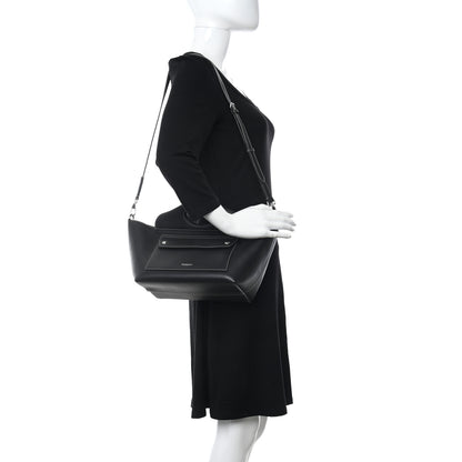 Burberry Soft Calfskin Small Pocket Tote Bag Black 2 of 8
