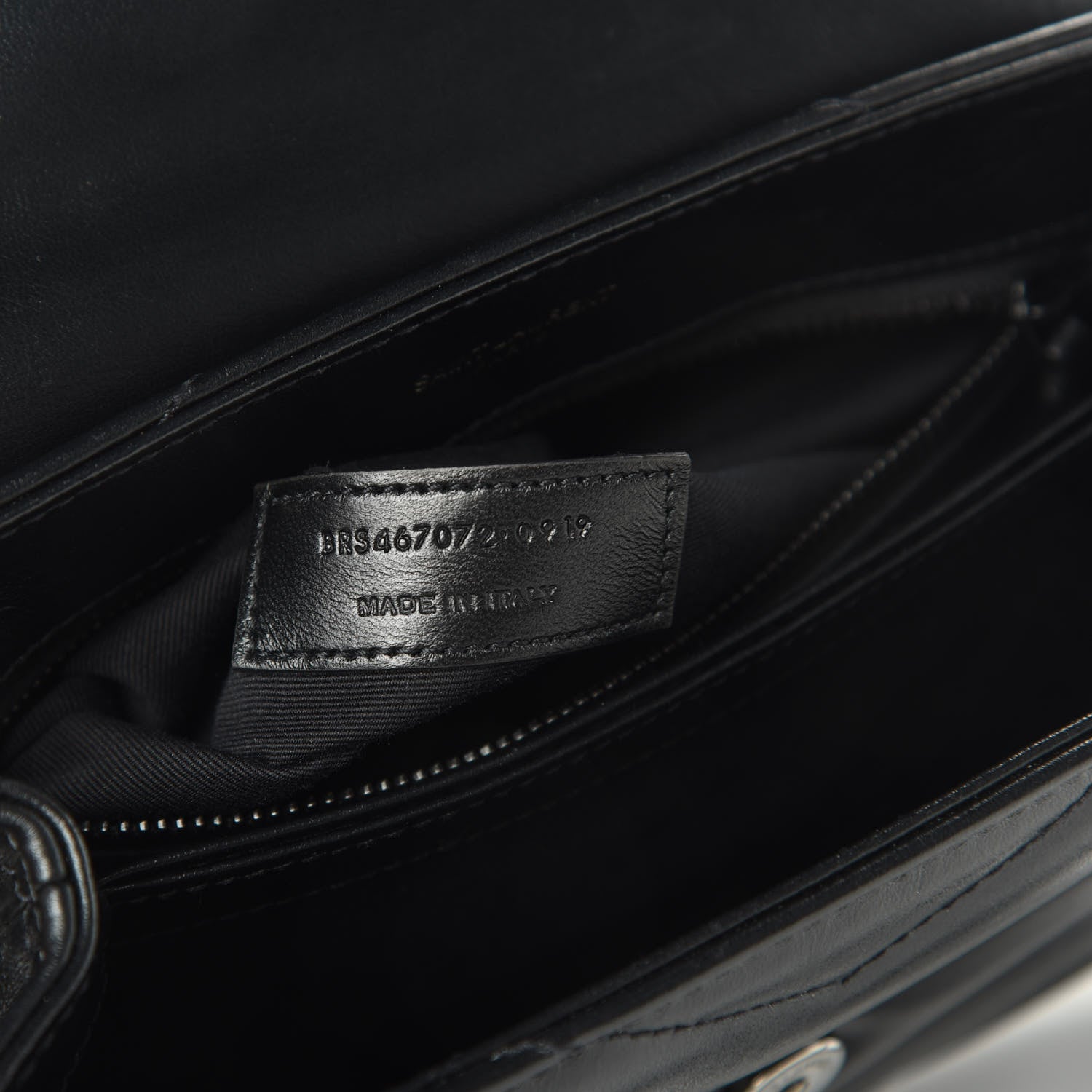 Saint Laurent Calfskin Y Quilted Monogram Toy Loulou Crossbody Bag Black 7 of 13