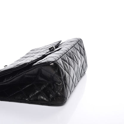 Chanel Metallic Aged Calfskin Quilted 2.55 Reissue 226 Flap Black 8 of 8