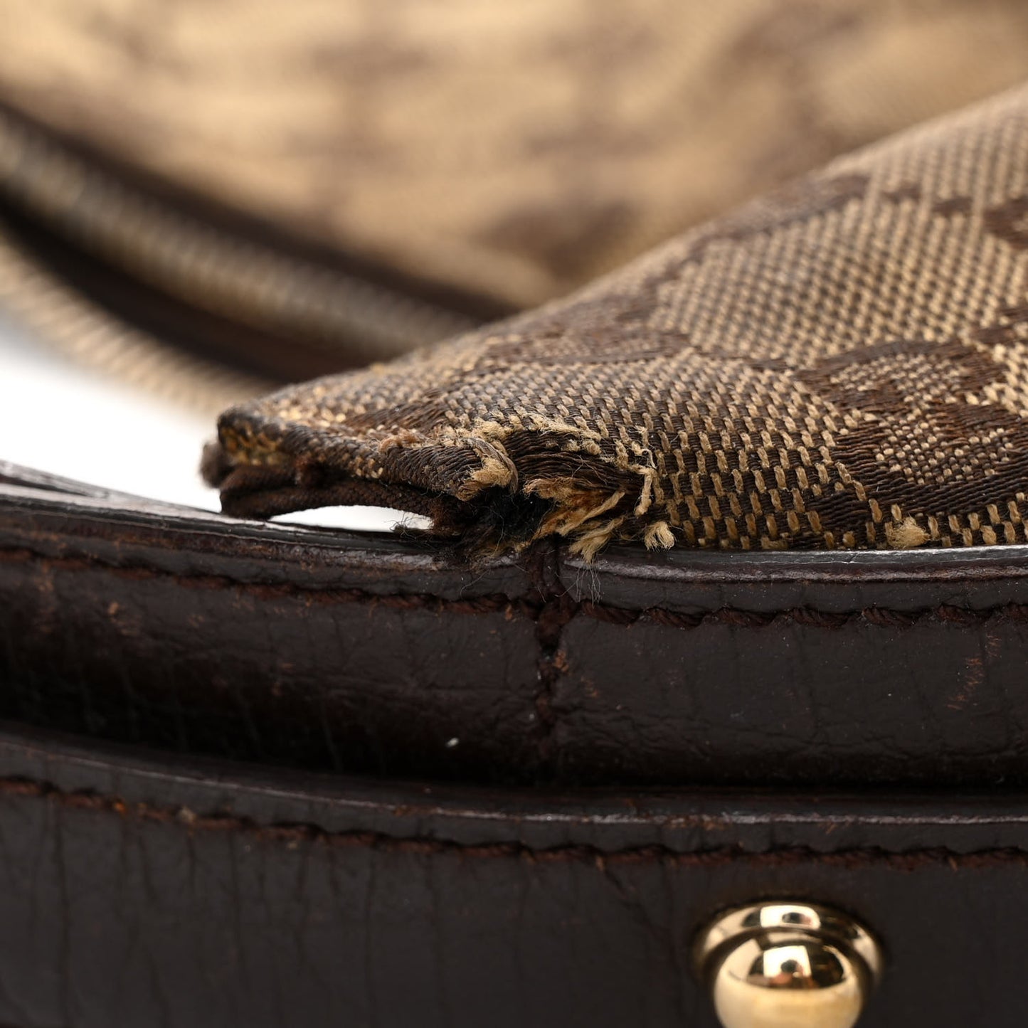 Monogram Medium Horsebit Chain Hobo Dark Brown