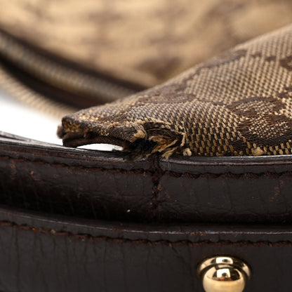 Gucci Monogram Medium Horsebit Chain Hobo Dark Brown 9 of 10