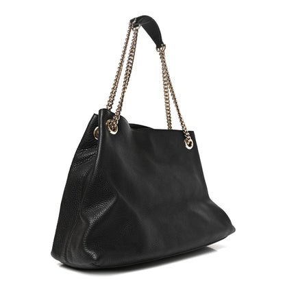 Gucci Pebbled Calfskin Medium Soho Chain Shoulder Bag Black 3 of 10