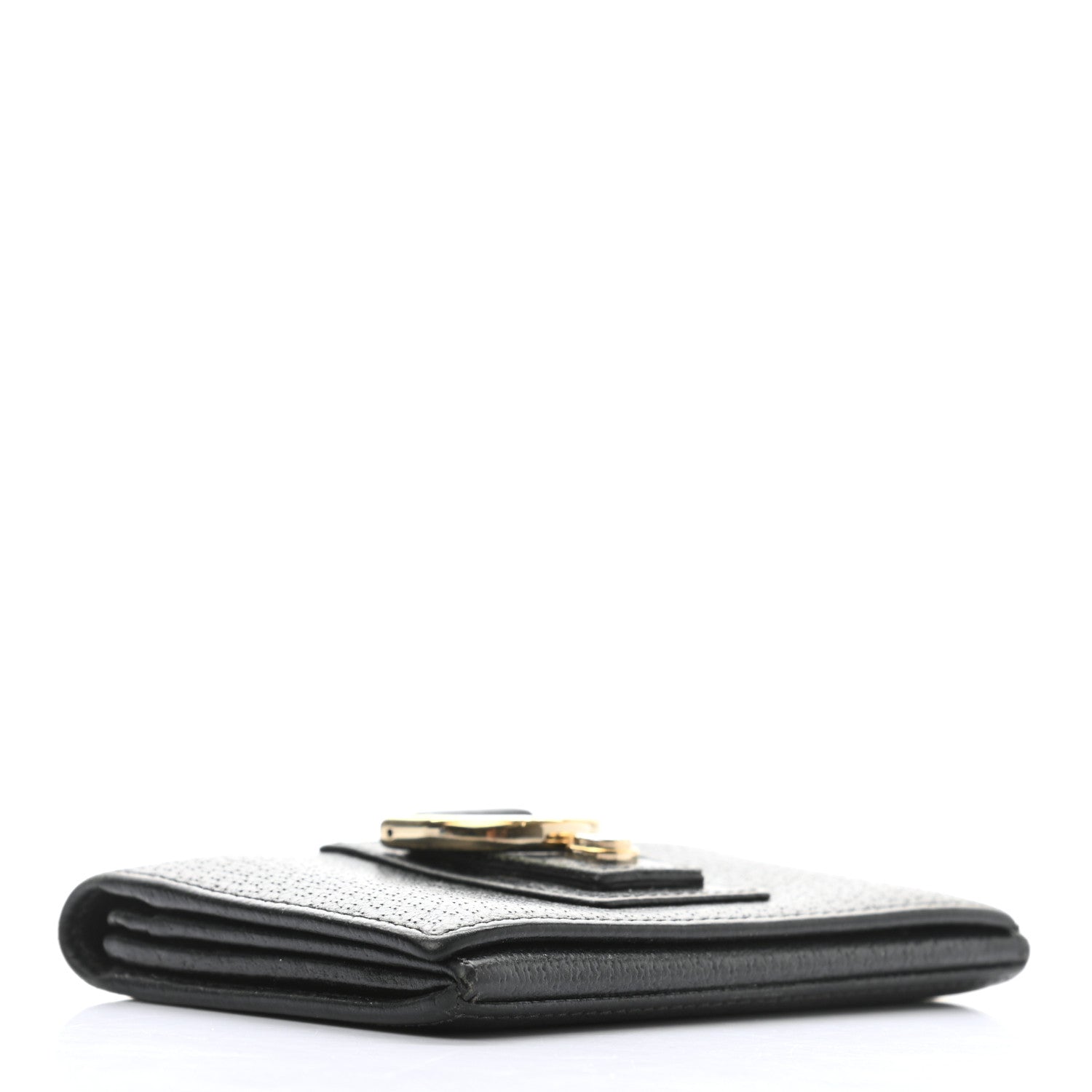 Gucci Calfskin Boar Ring Card Holder Black 4 of 10