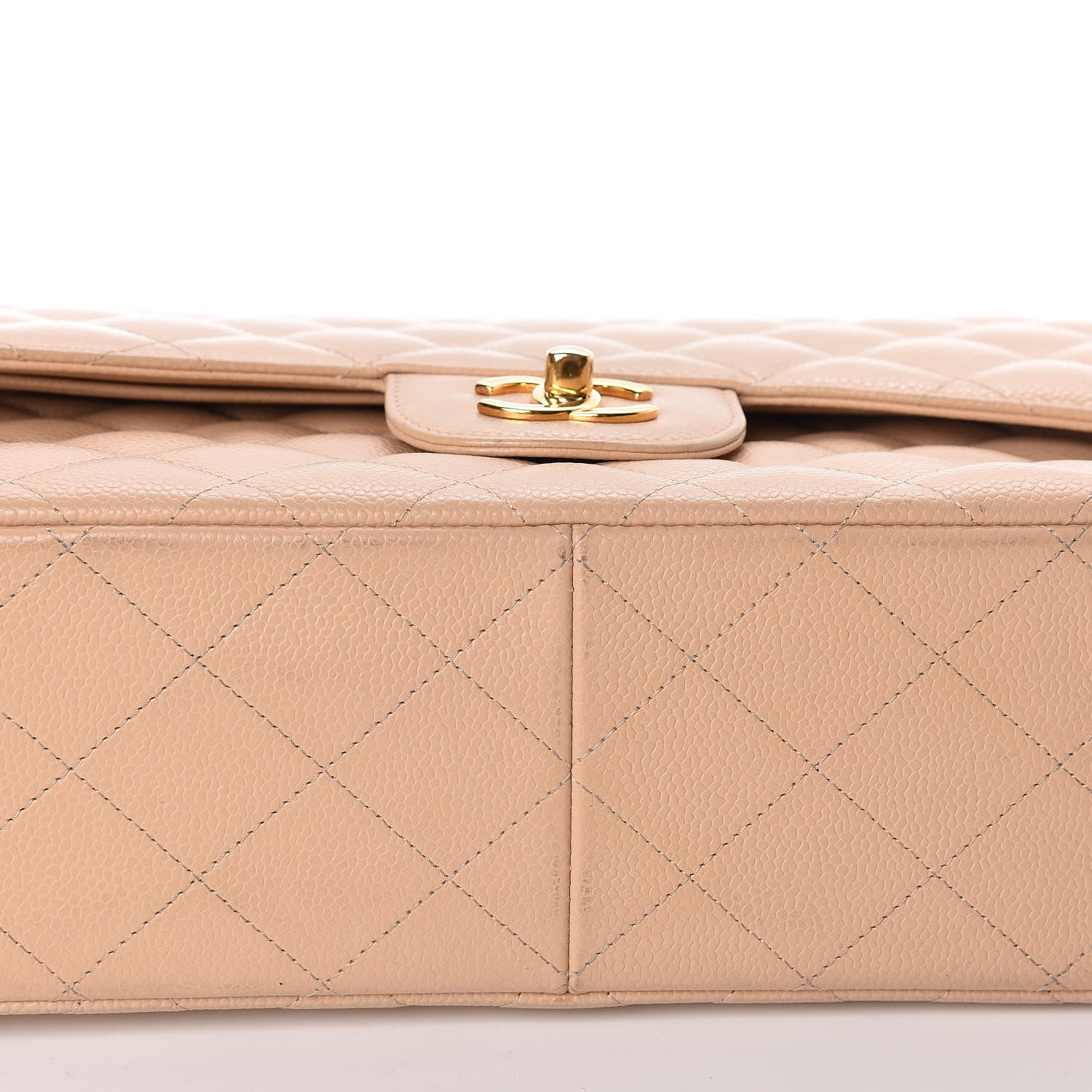 Chanel Caviar Quilted Jumbo Double Flap Beige Clair 14 of 17