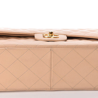 Chanel Caviar Quilted Jumbo Double Flap Beige Clair 14 of 17