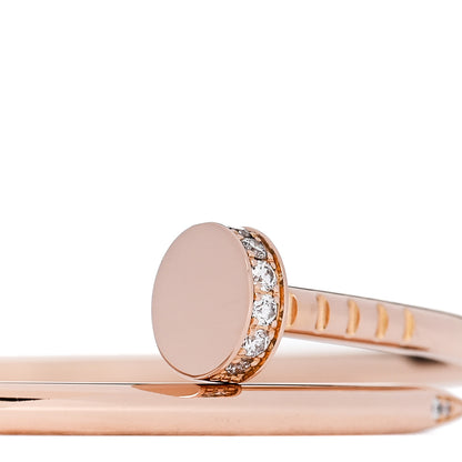 Cartier 18K Pink Gold Diamond Small Juste Un Clou Bracelet 16 3 of 5