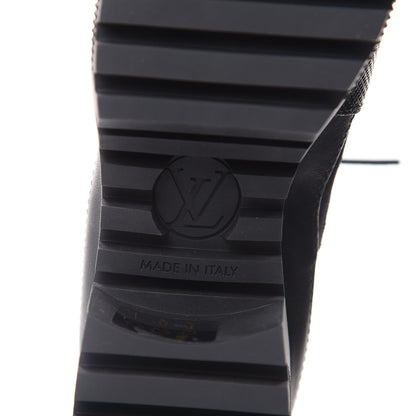 Louis Vuitton Suede Calfskin Monogram LV Black Heart Laureate Platform Desert Boots 35.5 Black 6 of 9