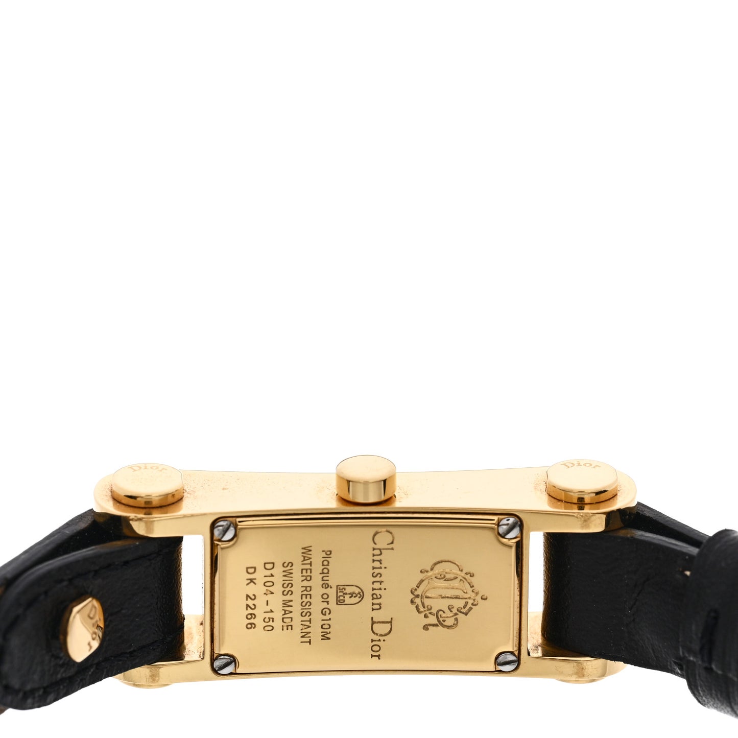 Stainless Steel Calfskin 12mm Dior66 Quartz Watch Black