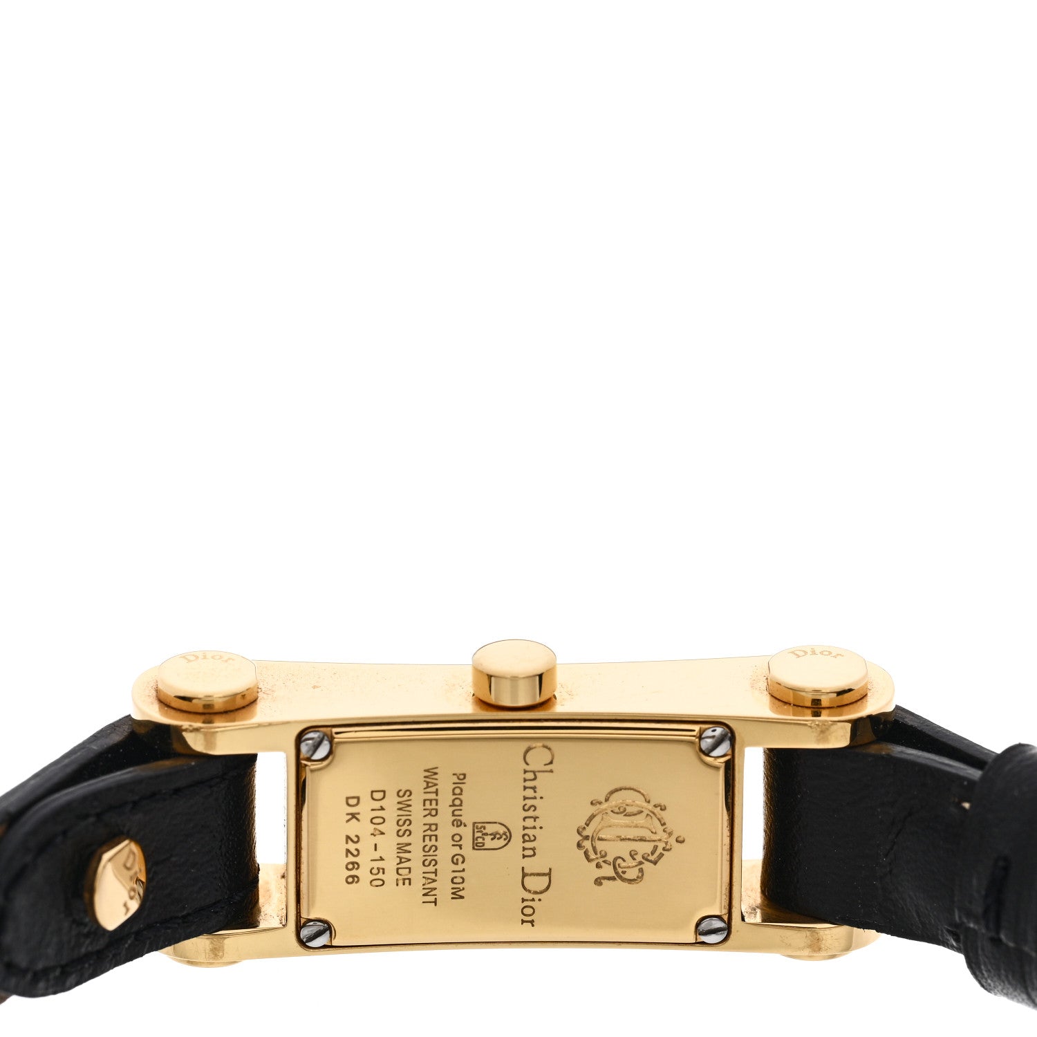 Christian Dior Stainless Steel Calfskin 12mm Dior66 Quartz Watch Black 4 of 5