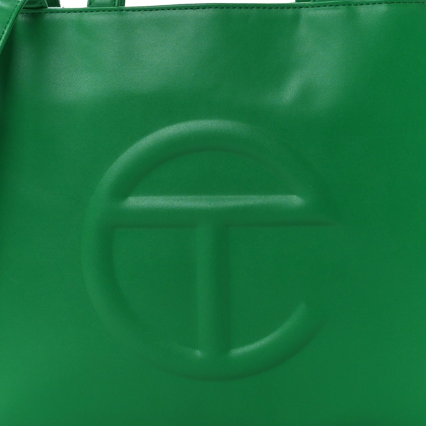 Vegan Leather Medium Shopping Bag Greenscreen