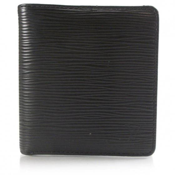 Louis Vuitton Epi Billfold Wallet 6 Cards Slots Bills Black 1 of 8