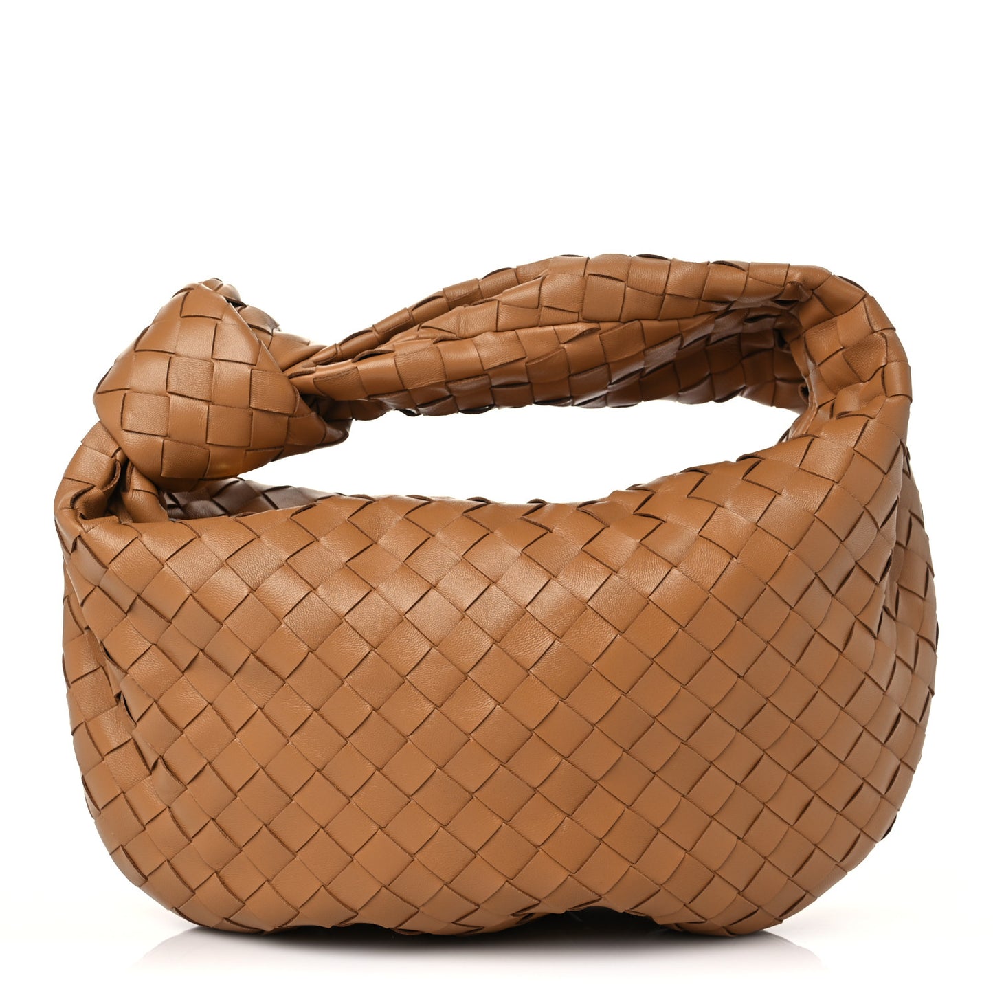 Nappa Intrecciato Teen Jodie Hobo Caramel
