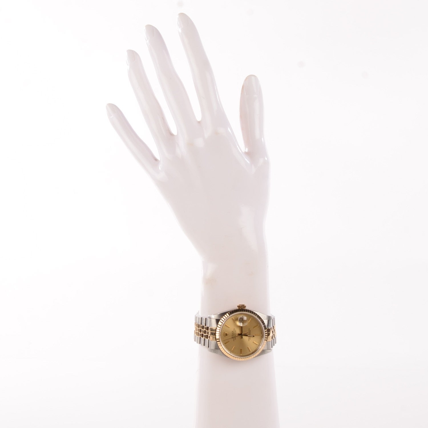 Rolex Stainless Steel 18K Yellow Gold 36mm Oyster Perpetual Datejust Watch Champagne 16233 2 of 10