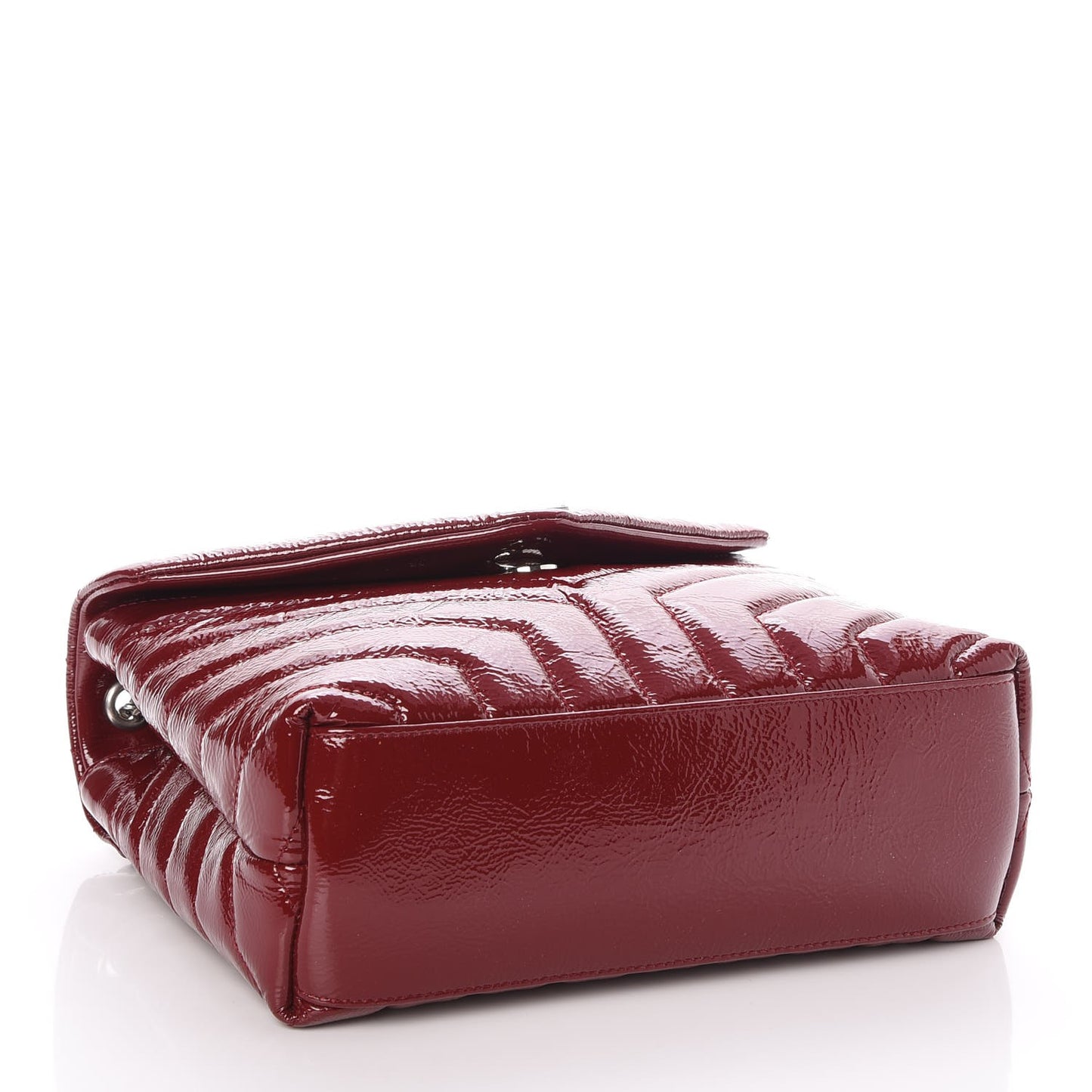 Patent Y Quilted Monogram Small Loulou Chain Satchel Palissandre