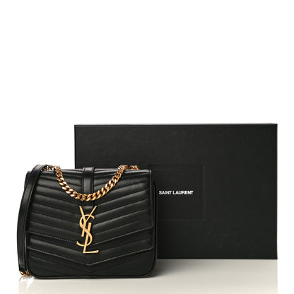 Saint Laurent Lambskin Matelasse Chevron Monogram Small Sulpice Bag Black 11 of 11