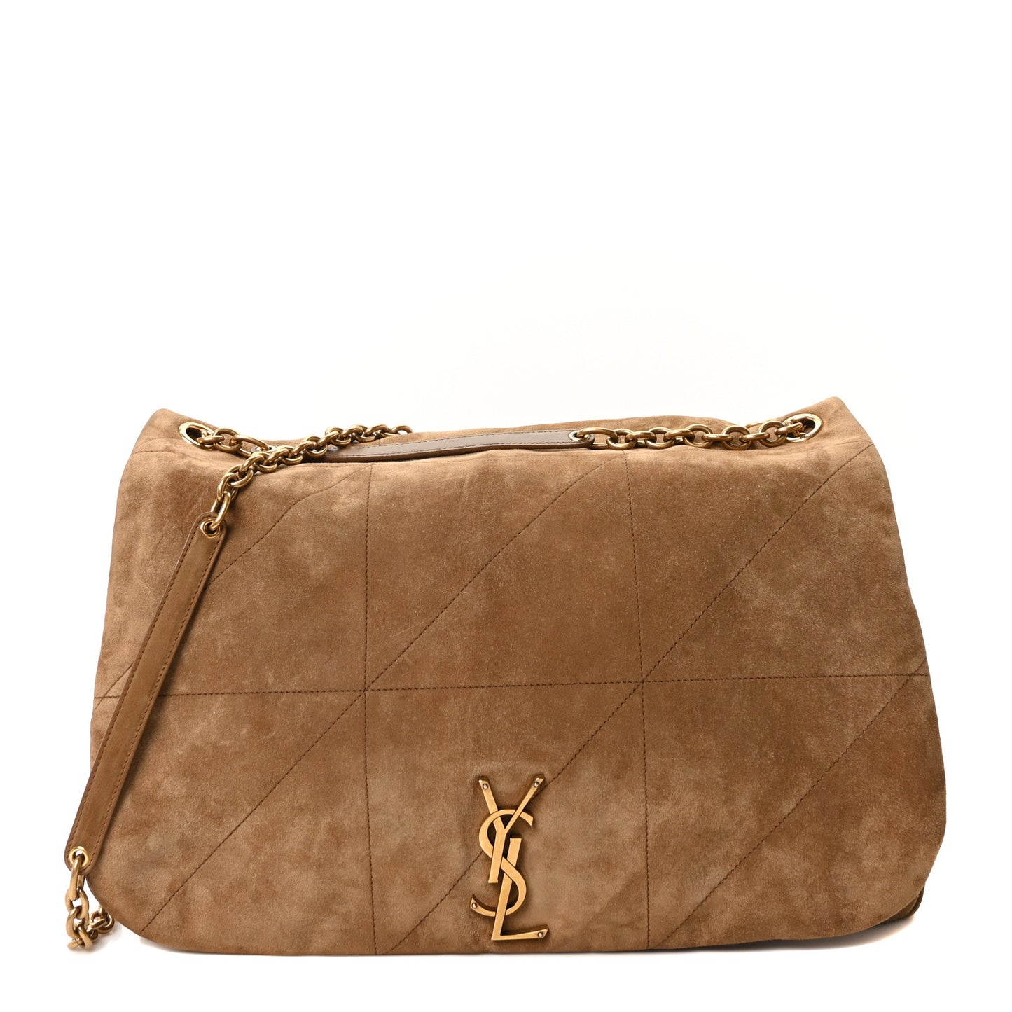 Suede Matelasse Monogram Large Jamie 4.3 Golden Leaf