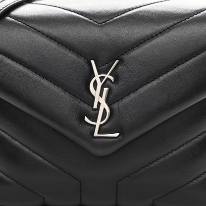 Saint Laurent Calfskin Y Quilted Monogram Toy Loulou Crossbody Bag Black 9 of 11