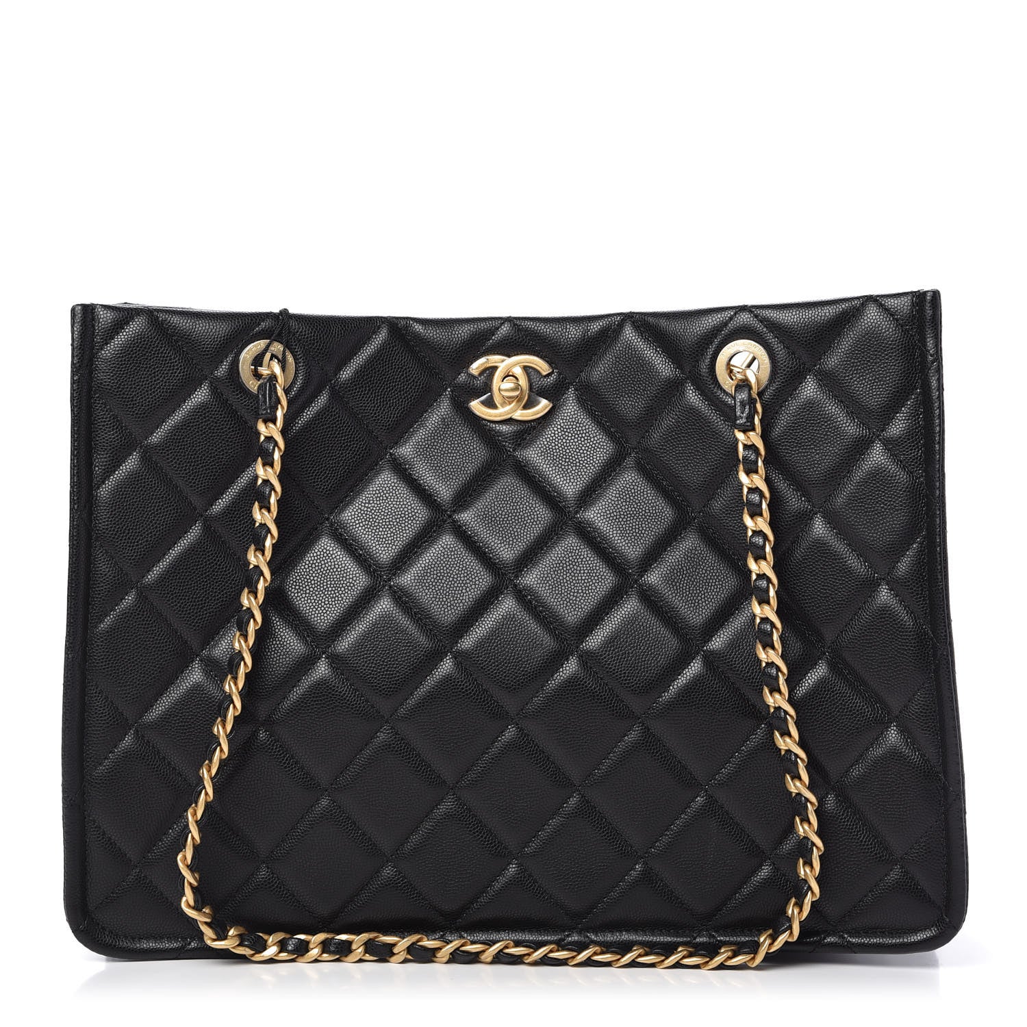 Chanel Caviar Quilted Sweet Classic Shopping Tote Black 1 of 10