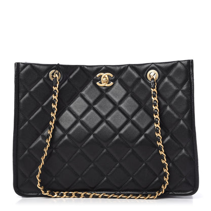 Chanel Caviar Quilted Sweet Classic Shopping Tote Black 1 of 10