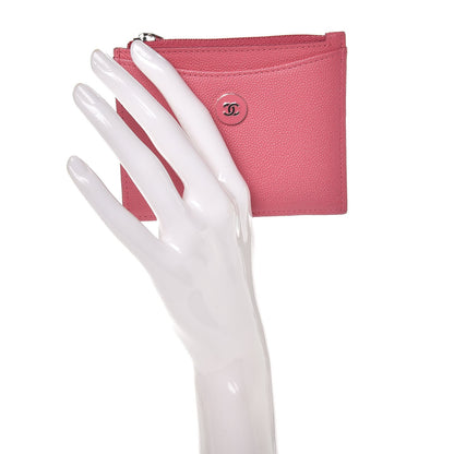 Chanel Caviar CC Zip Card Holder Pink 2 of 8