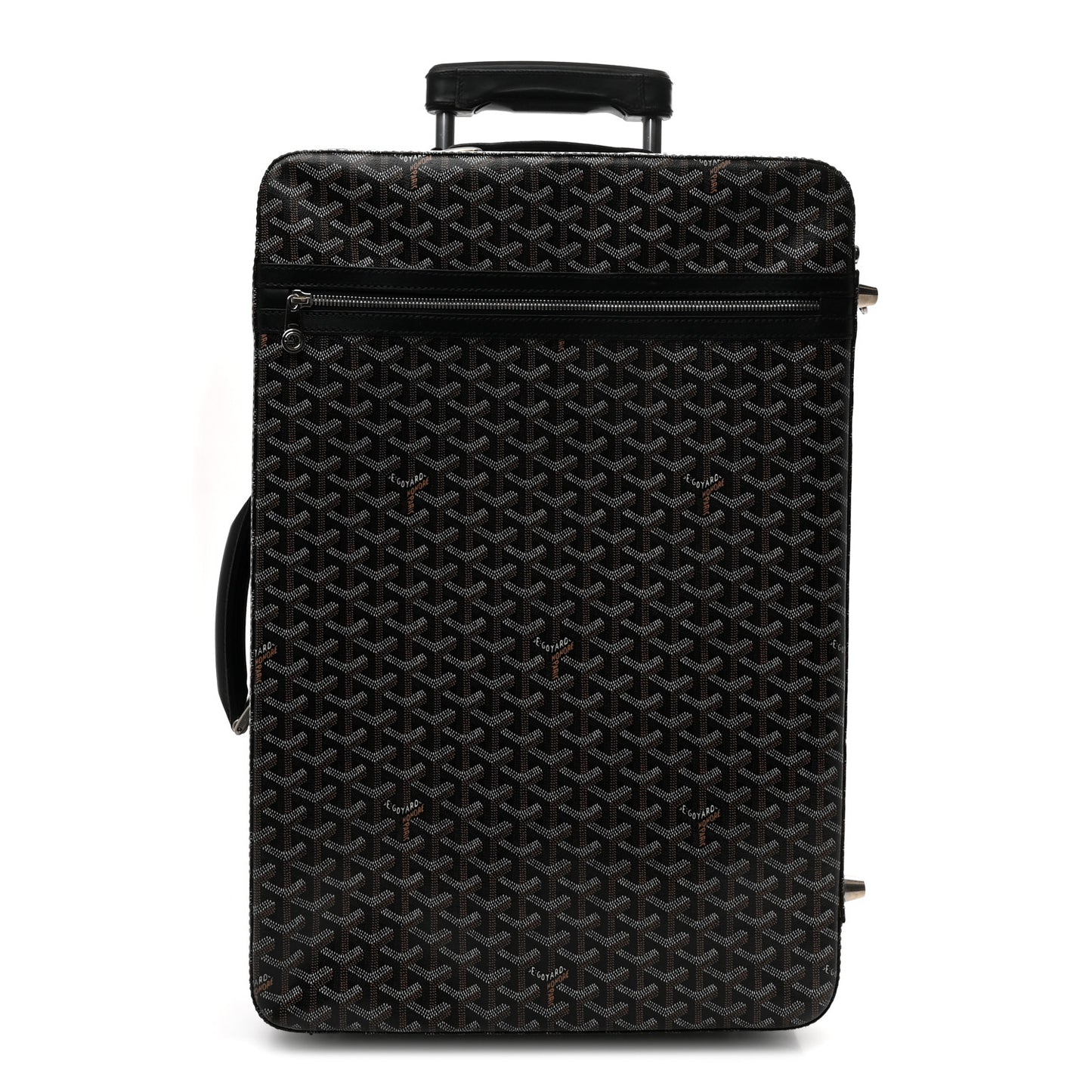 Goyardine Rolling Suitcase Trolley PM Black