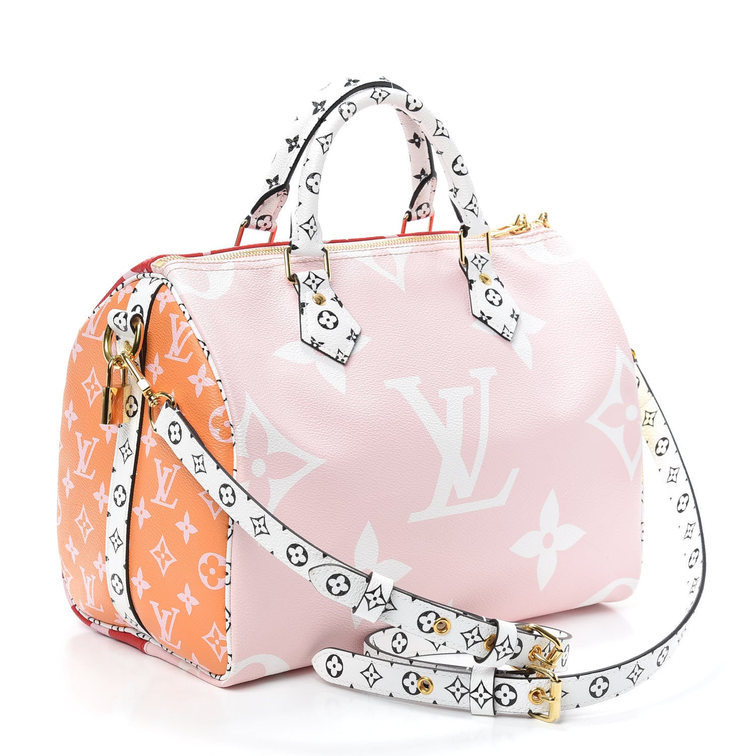 Louis Vuitton Monogram Giant Speedy Bandouliere 30 Rouge 3 of 8