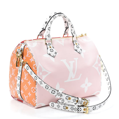 Louis Vuitton Monogram Giant Speedy Bandouliere 30 Rouge 3 of 8