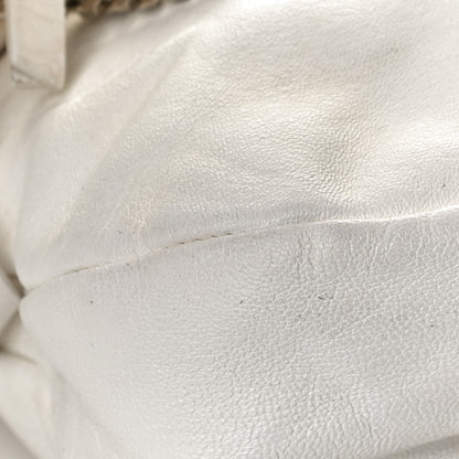 Jimmy Choo Lambskin Small Biker Hobo White 12 of 14