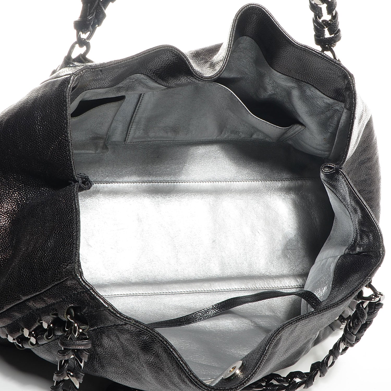 Chanel Glazed Caviar East West Modern Chain Tote Black 5 of 7
