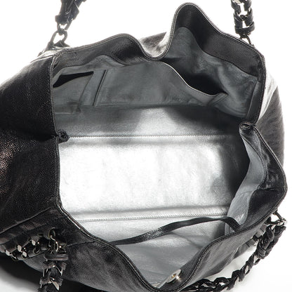 Chanel Glazed Caviar East West Modern Chain Tote Black 5 of 7