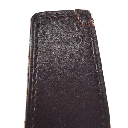Hermes Box Togo 32mm Belt Strap 85 Chocolate Orange 8 of 10