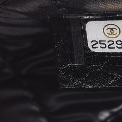 Chanel Grained Calfskin Quilted Small Curvy Pouch Cosmetic Case Black 7 of 7