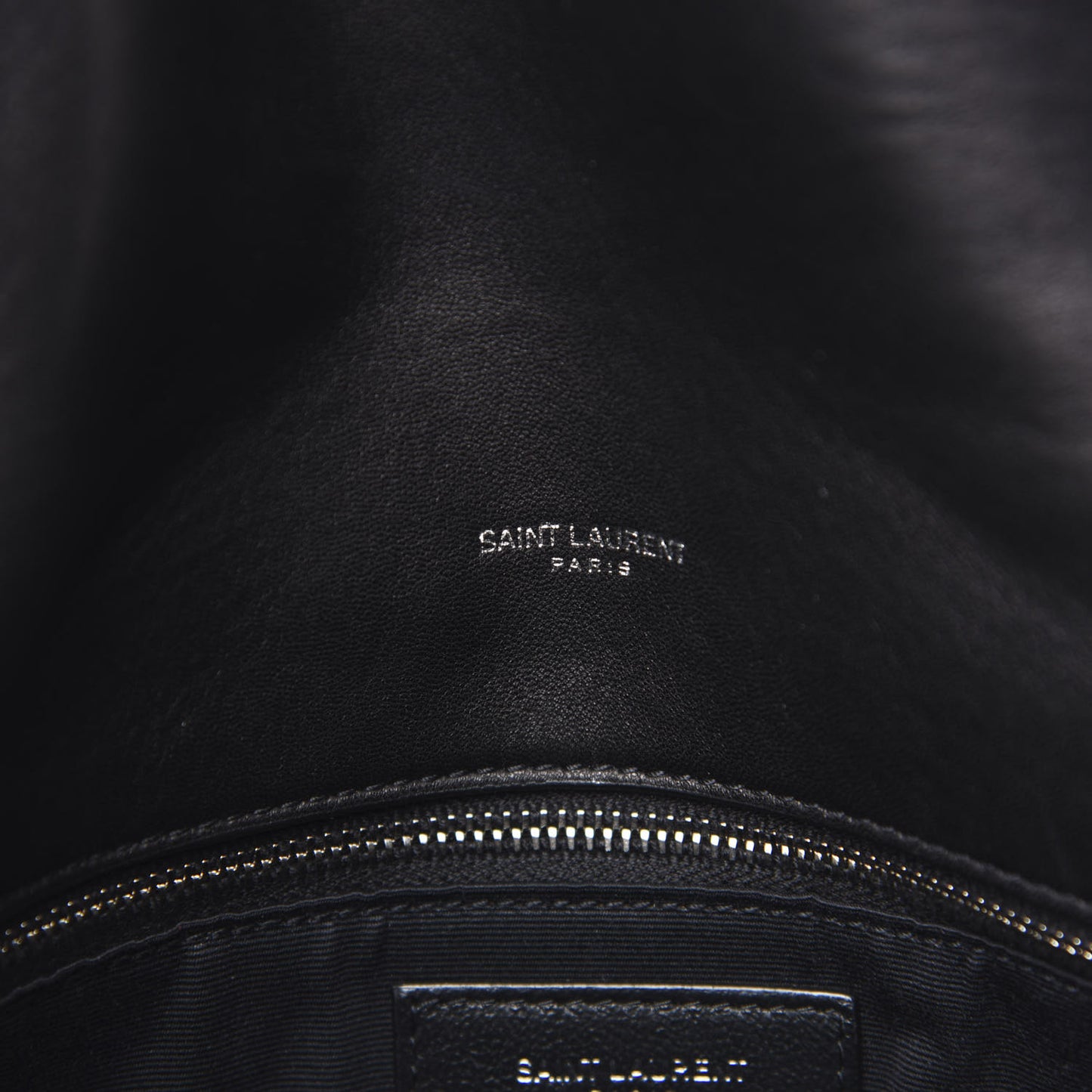 Lambskin Quilted Medium Loulou Puffer Monogram Chain Satchel Black