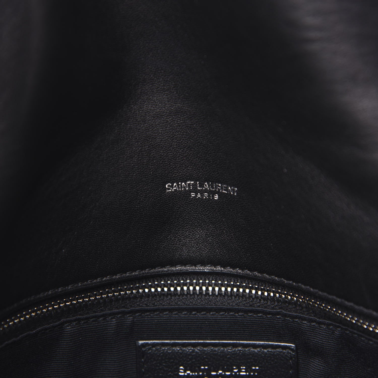 Saint Laurent Lambskin Quilted Medium Loulou Puffer Monogram Chain Satchel Black 6 of 11