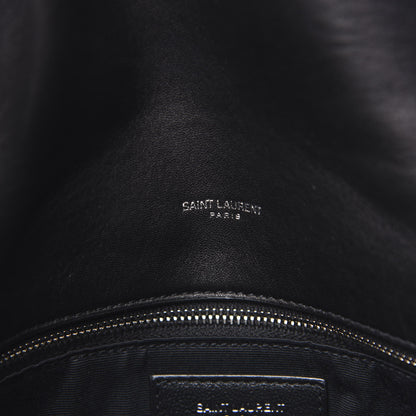 Saint Laurent Lambskin Quilted Medium Loulou Puffer Monogram Chain Satchel Black 6 of 11