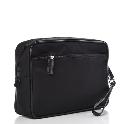 Prada Tessuto Nylon Saffiano Wristlet Black 3 of 8