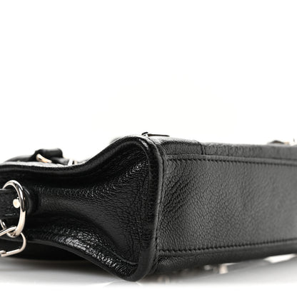 Balenciaga Chevre Silver Metallic Edge Hardware Nano City Black 9 of 11
