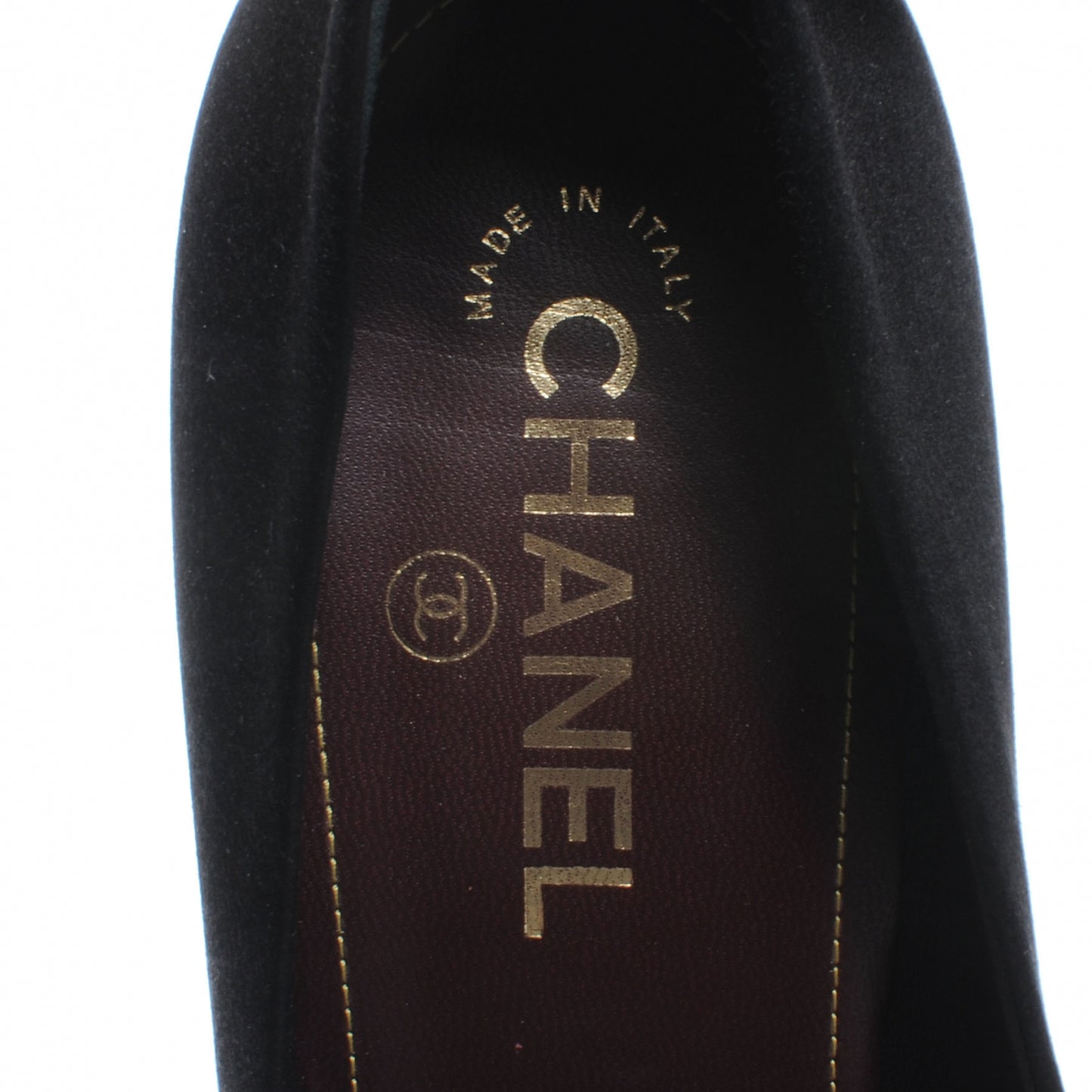 Satin Plateau Pumps 40 Black Gold