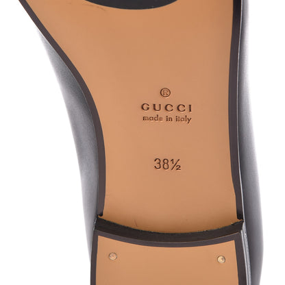 Gucci Calfskin Womens Jordaan Loafers 38.5 Black 6 of 8