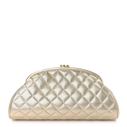 Chanel Metallic Lambskin Perforated Timeless Clutch  Gold 1 of 10