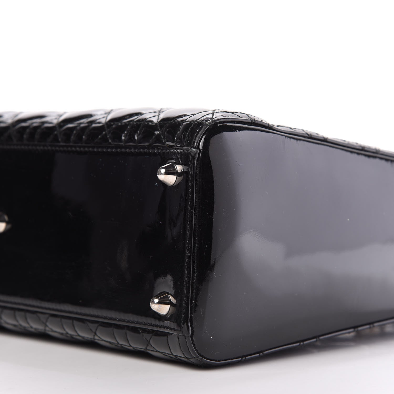 Christian Dior Patent Cannage Large Lady Dior Black 7 of 10