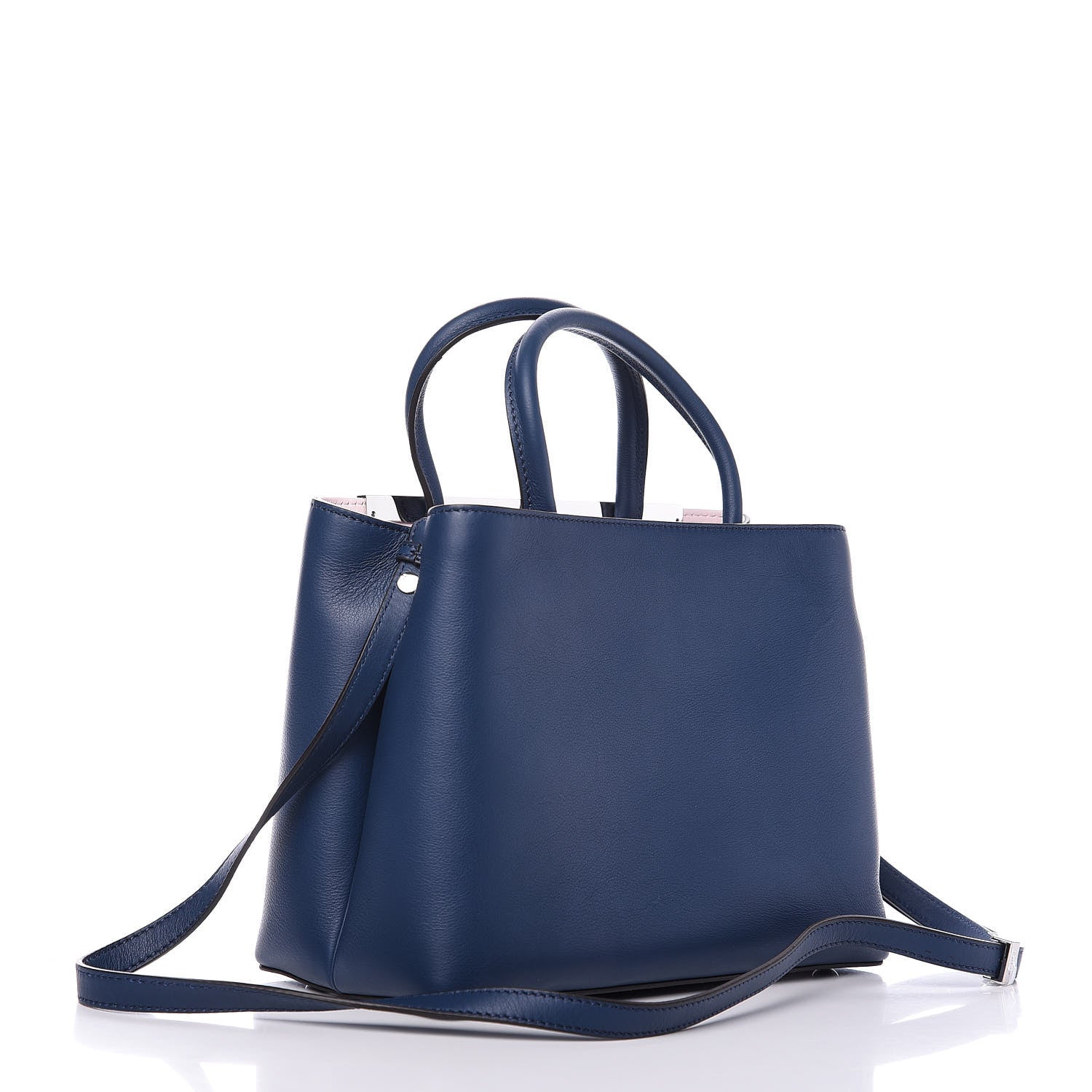 Fendi Vitello Dolce Century Petite 2Jours Tote Blue Rosa Doll 4 of 11