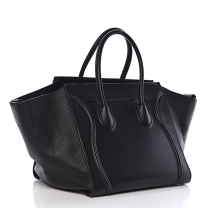 Celine Supple Calfskin Medium Phantom Luggage Black 3 of 12