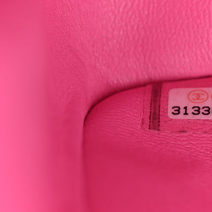 Chanel Lambskin Quilted Medium Double Flap Neon Pink 7 of 11