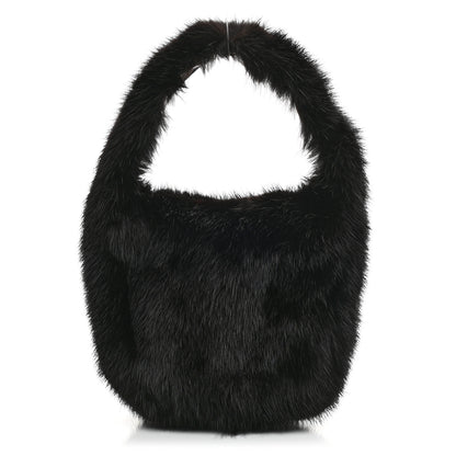 Gucci Mink Fur Hobo Black 1 of 9