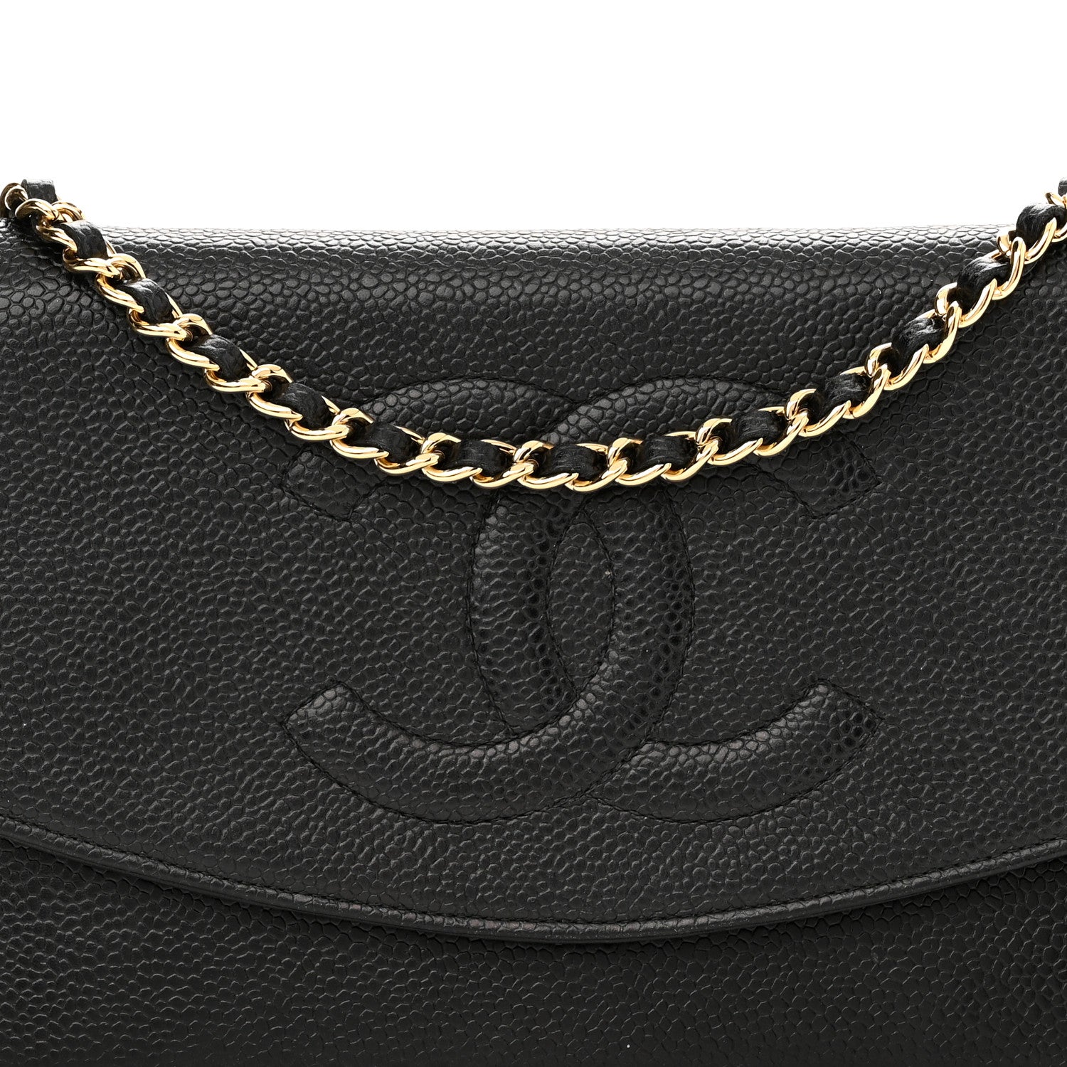 Chanel Caviar Timeless CC Wallet On Chain WOC Black 9 of 12