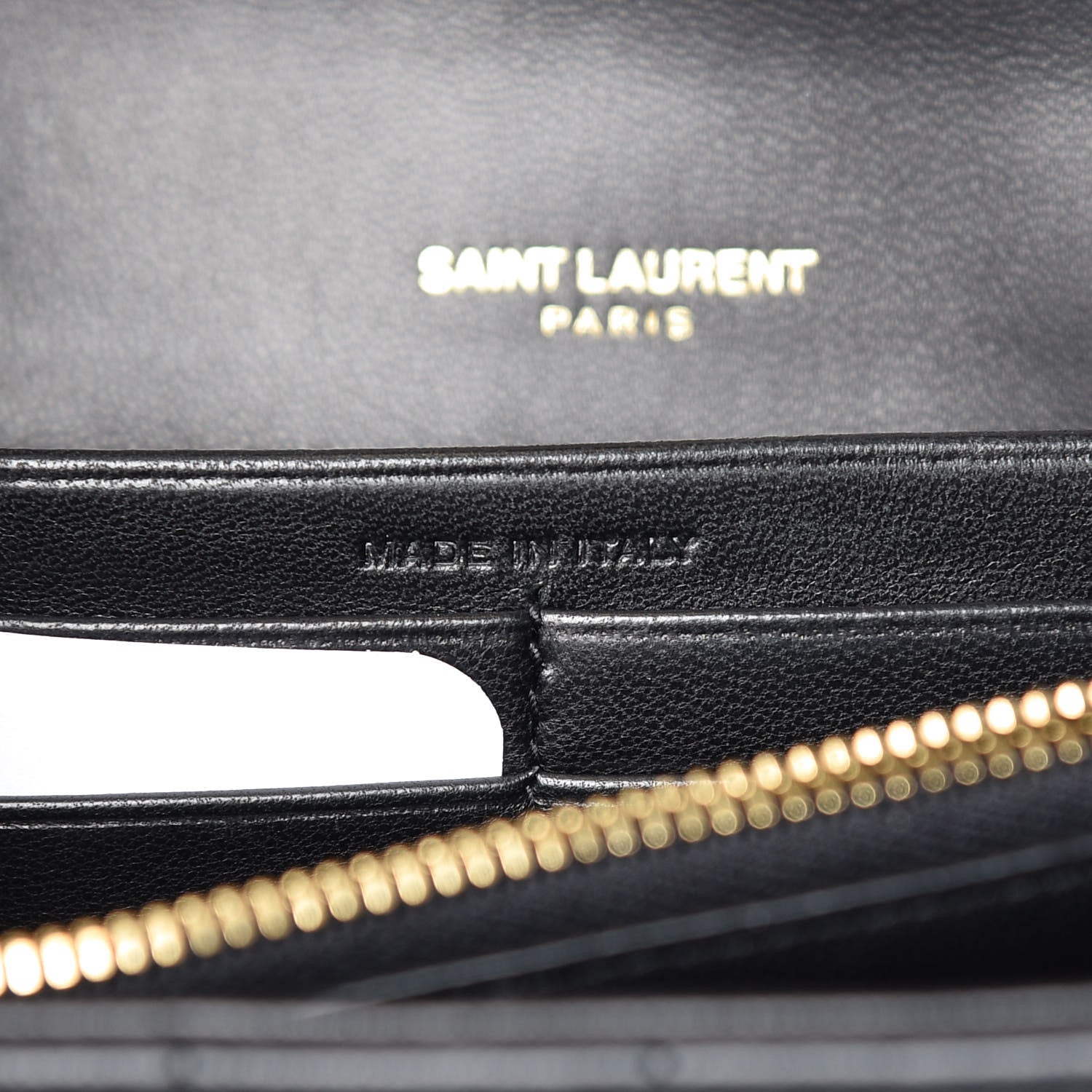 Saint Laurent Lambskin Matelasse Monogram Vicky Chain Wallet Black 7 of 13