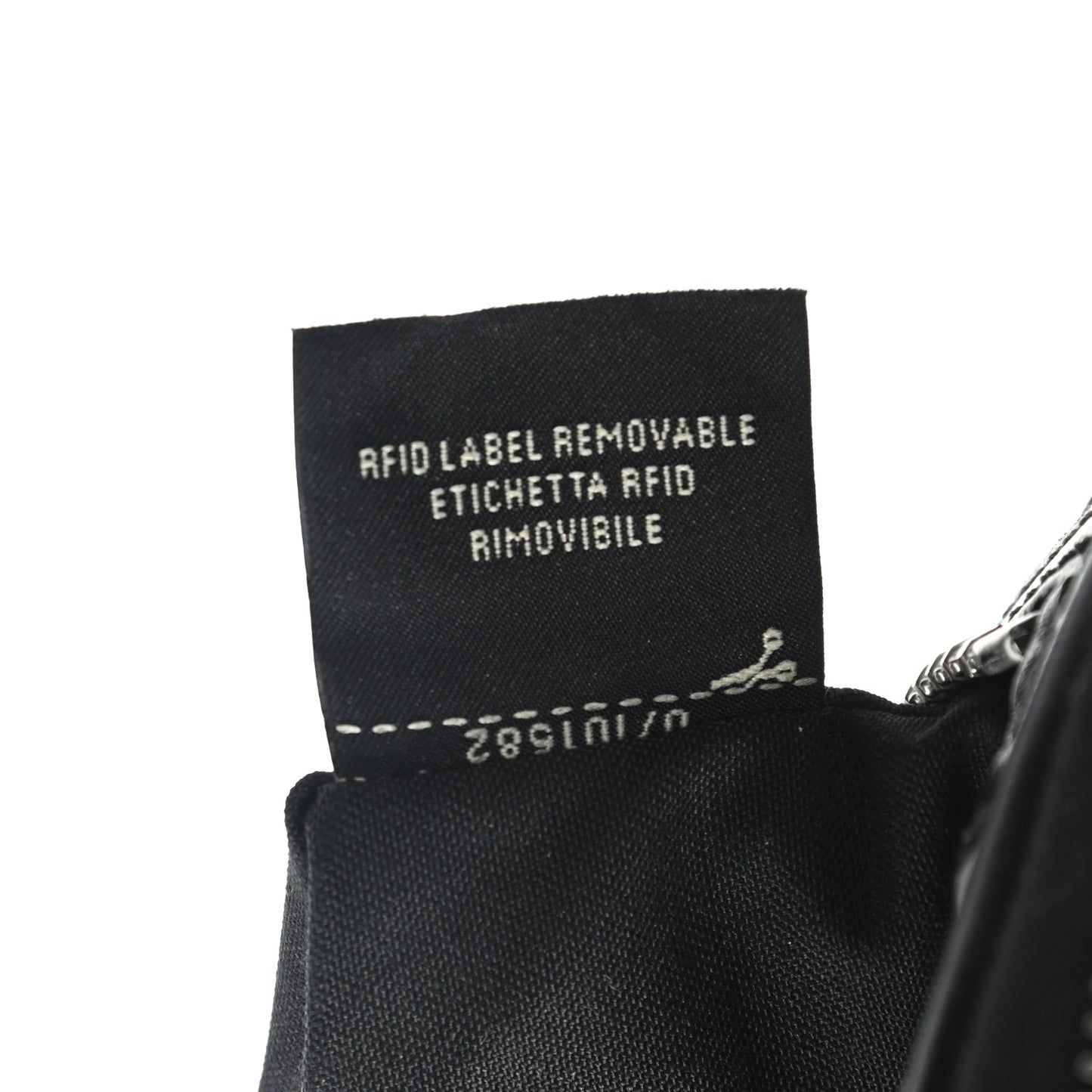 Recycled Fabric Jacquard Vitello Astro Micro FF Mini Trolley Bag Asfalto Black