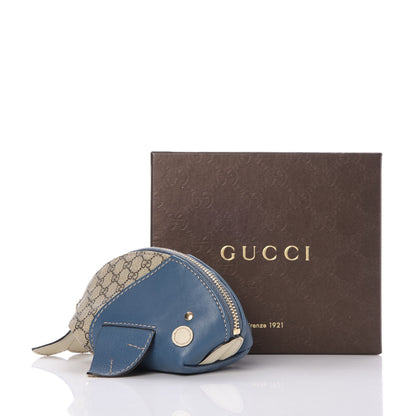 Gucci GG Supreme Monogram Children's Zoo Coin Purse Whale Blue 10 of 10